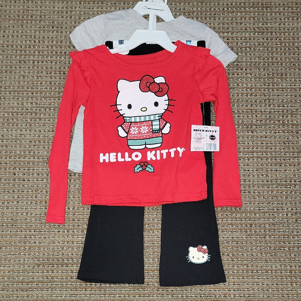Hello Kitty Red and Black 3 Piece Set NWT